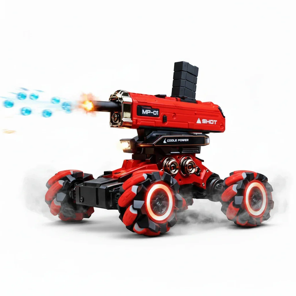 2 in 1 RC Gun Car front view