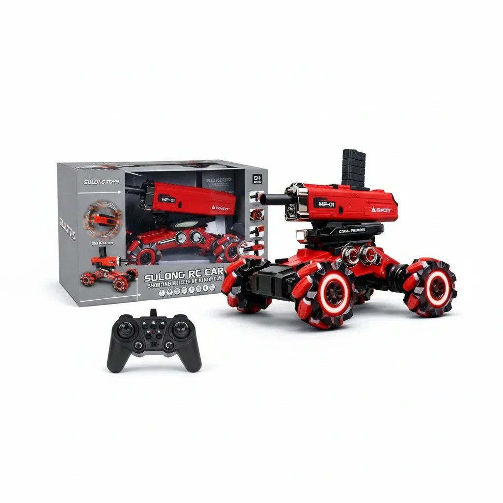 2 in 1 RC Gun Car side view