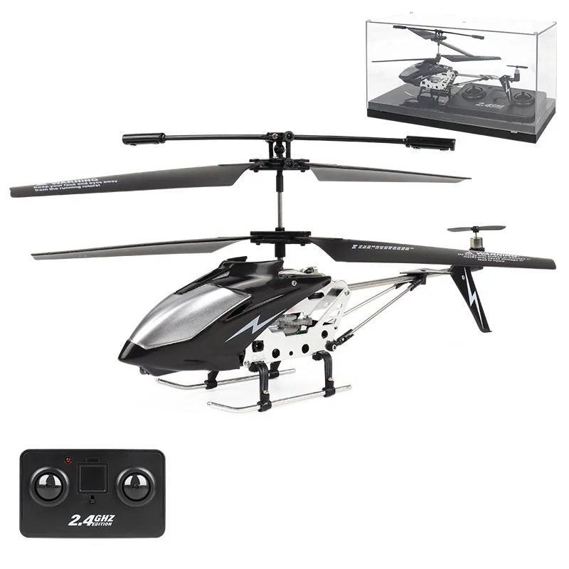 3.5-Channel Alloy RC Helicopter with LED Light Display front view