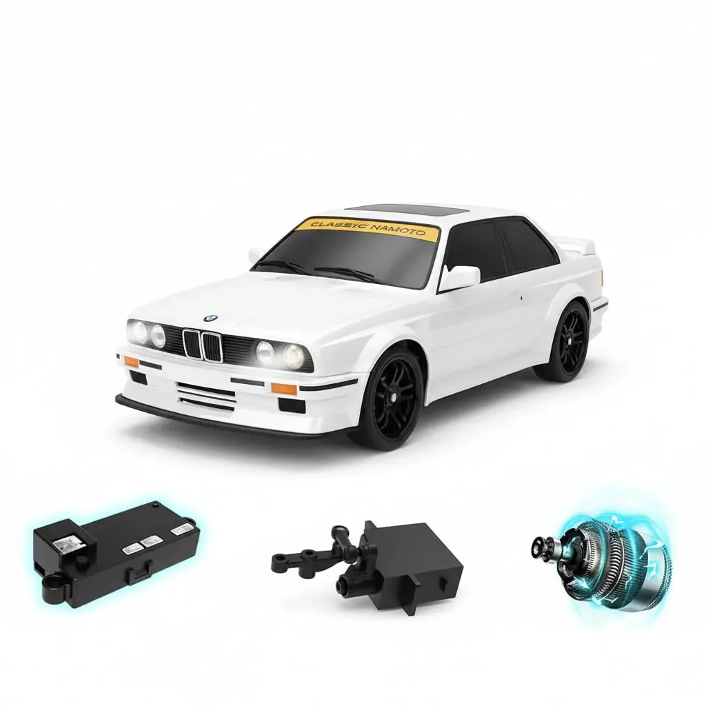 50km/h RC Drift Car with Extra Drift Wheels side view