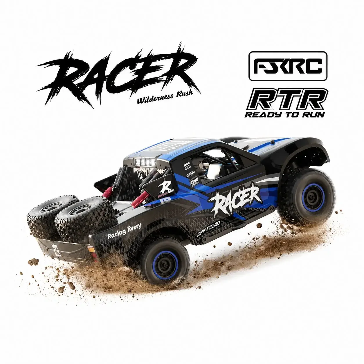 80+ km/h 4WD Brushless Rally RC Car with Gyro detail view