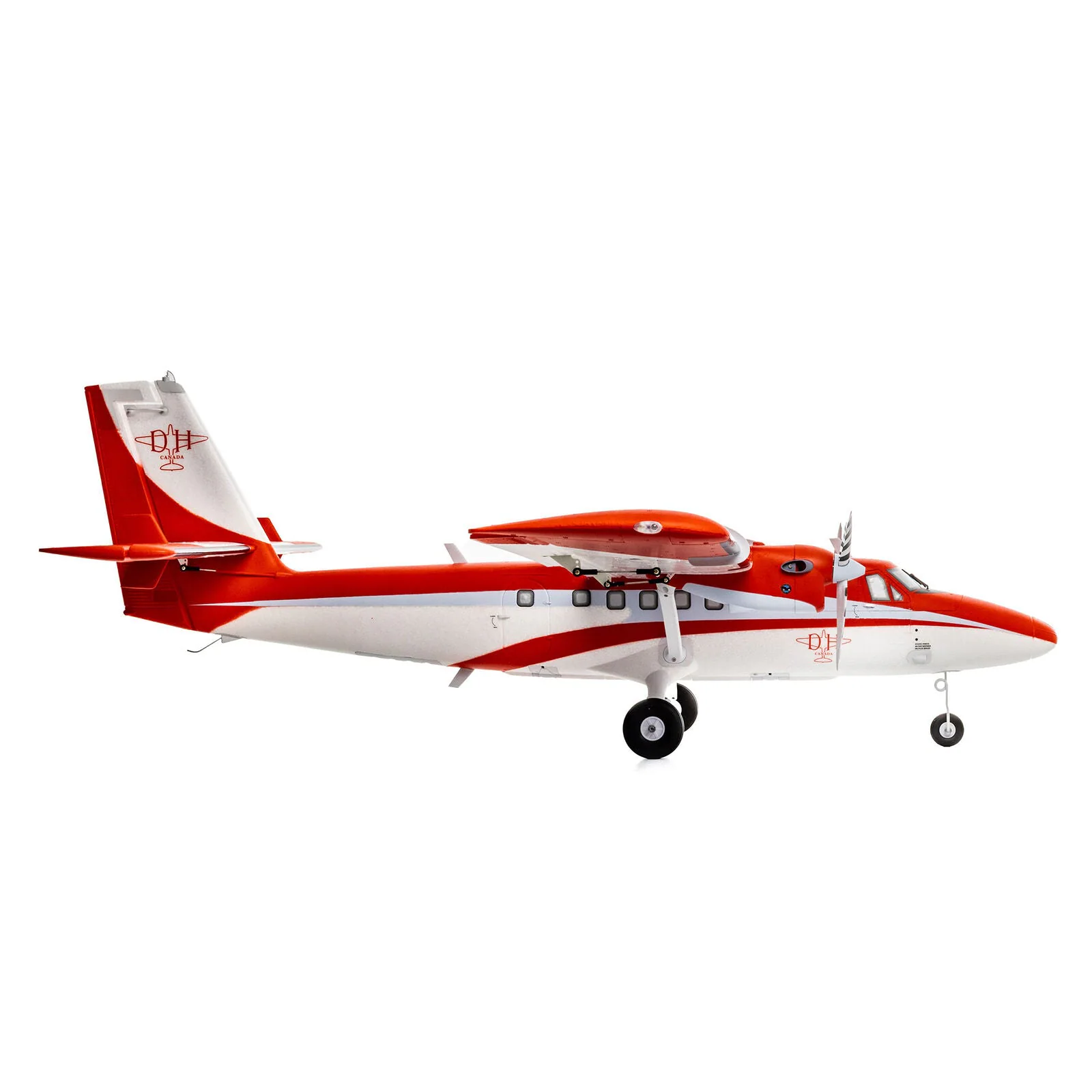 E-flite DHC-6 Twin Otter 1.4m BNF Basic Twin-Engine RC Aircraft with side view
