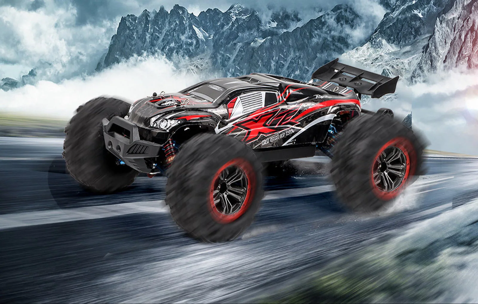 F14A/B 1/10 Scale High-Speed RC Off-Road Truck – 50km/h, 550 Motor detail view