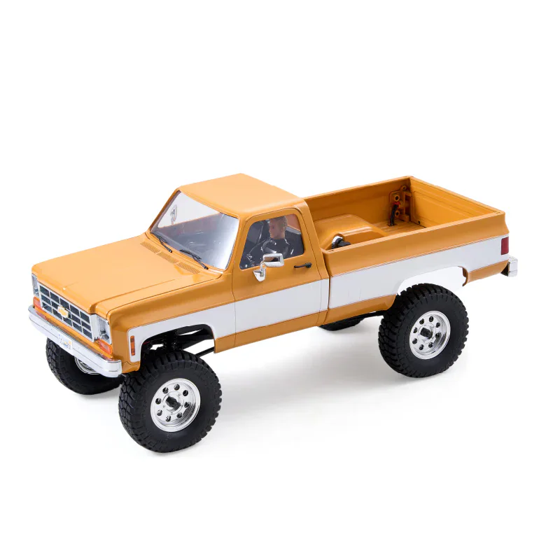 FMS FCX18 Chevrolet K10 V2 1:18 RTR RC Truck - Yellow front view