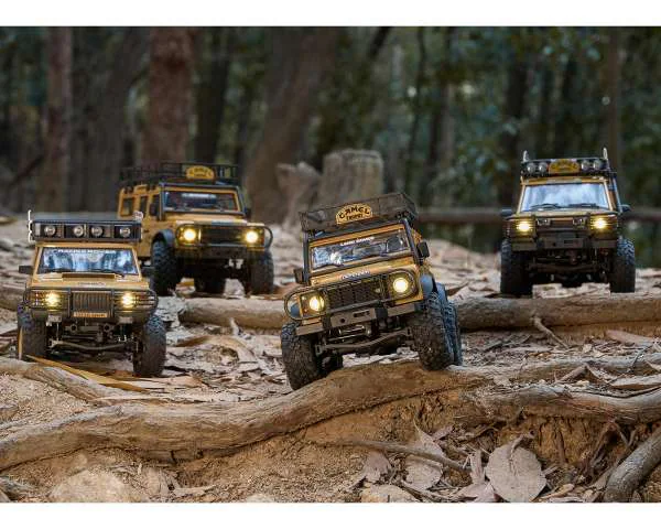 FMS FCX24M Range Rover Camel Trophy 1:24 Crawler - Yellow detail view