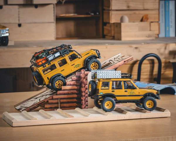 FMS FCX24M Range Rover Camel Trophy 1:24 Crawler - Yellow side view