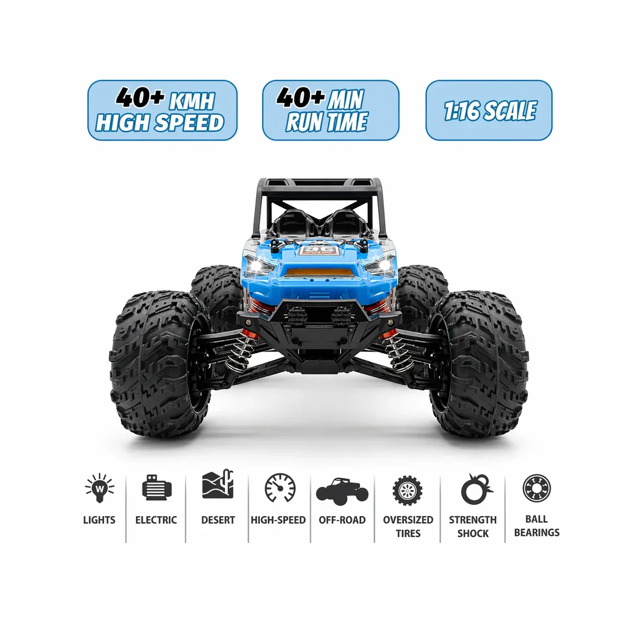 G160 36km/h 4WD Off-Road RC Car detail view