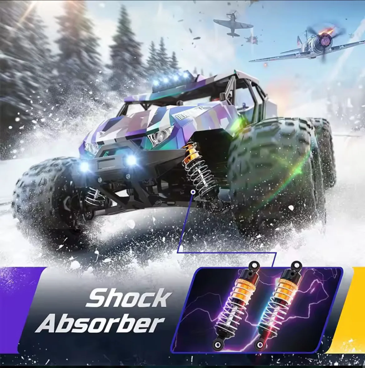 HOSPEED HS14331 1:14 40km/h Brushless 4WD Truggy side view