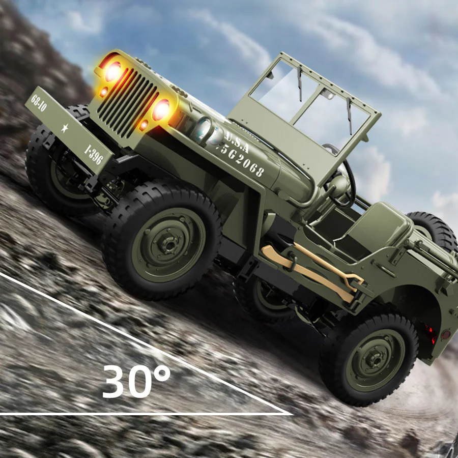 JJRC C8815 RTR Willys Military Jeep RC Truck 4WD Off-Road side view
