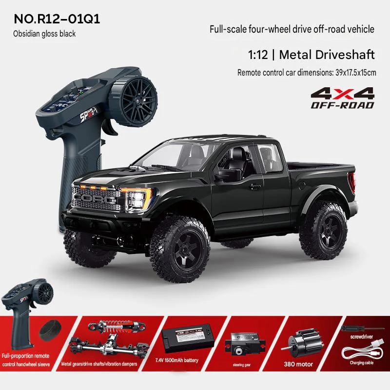 Little Demi R12-01Q 1:12 F150 4WD Off-Road RC Pickup Truck with LED detail view