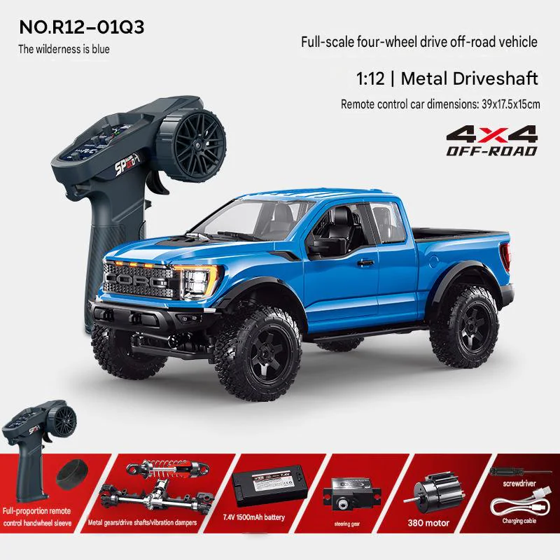 Little Demi R12-01Q 1:12 F150 4WD Off-Road RC Pickup Truck with LED front view