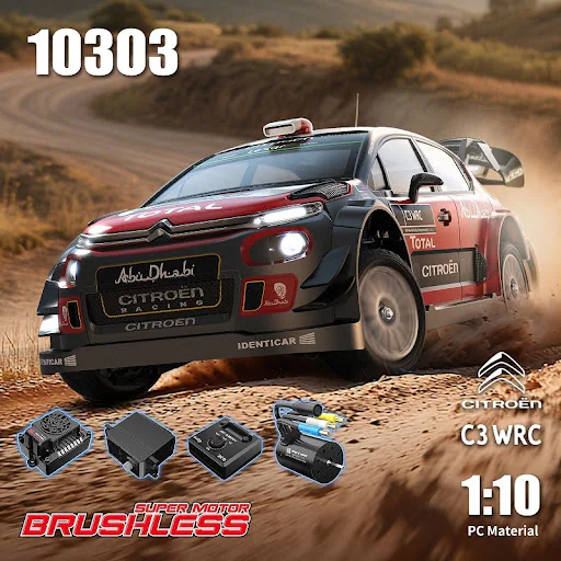 MJX Hyper Go 10303 Citroën C3 WRC 1:10 Brushless Rally Car package view