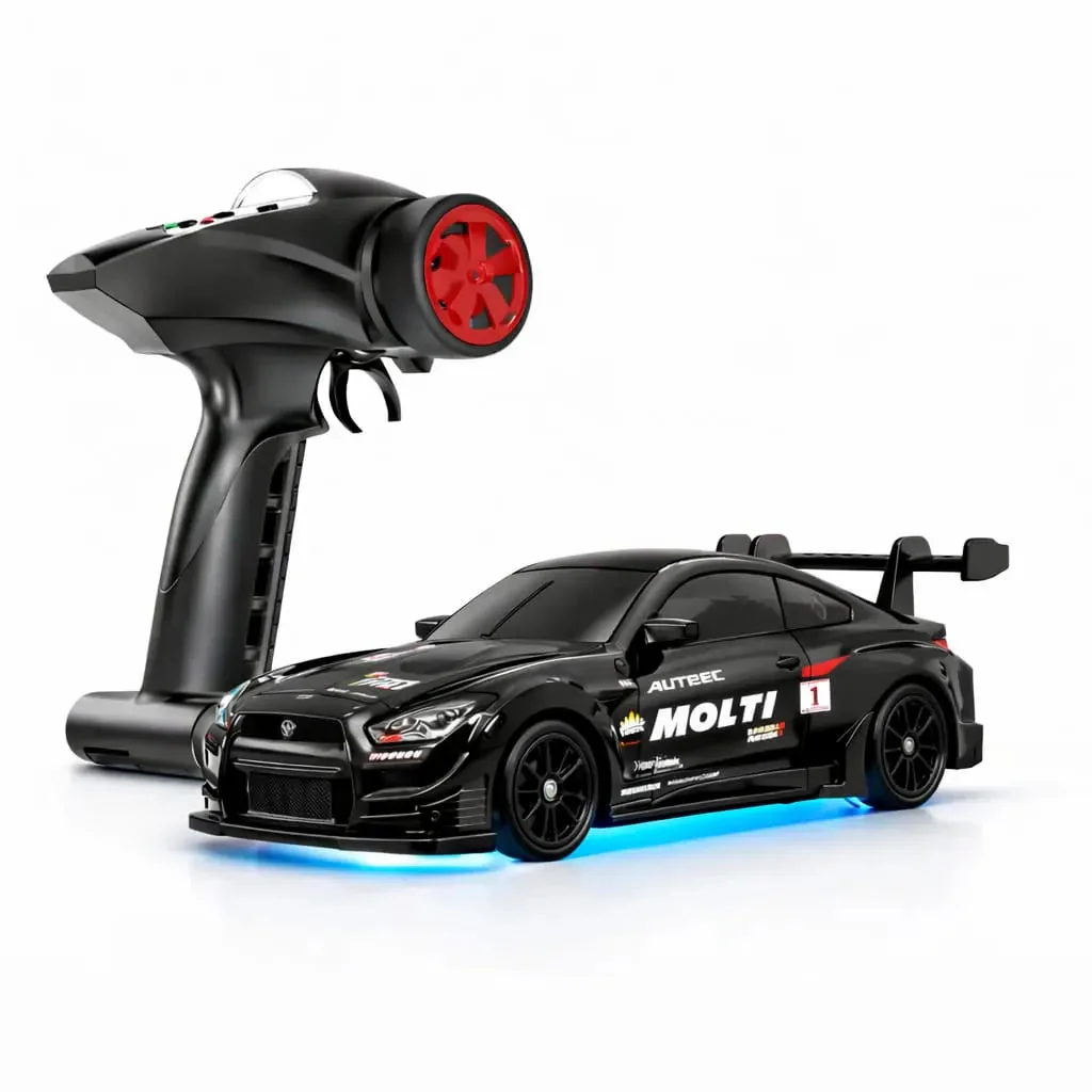 Nissan GTR RC Drift Car (Black) side view