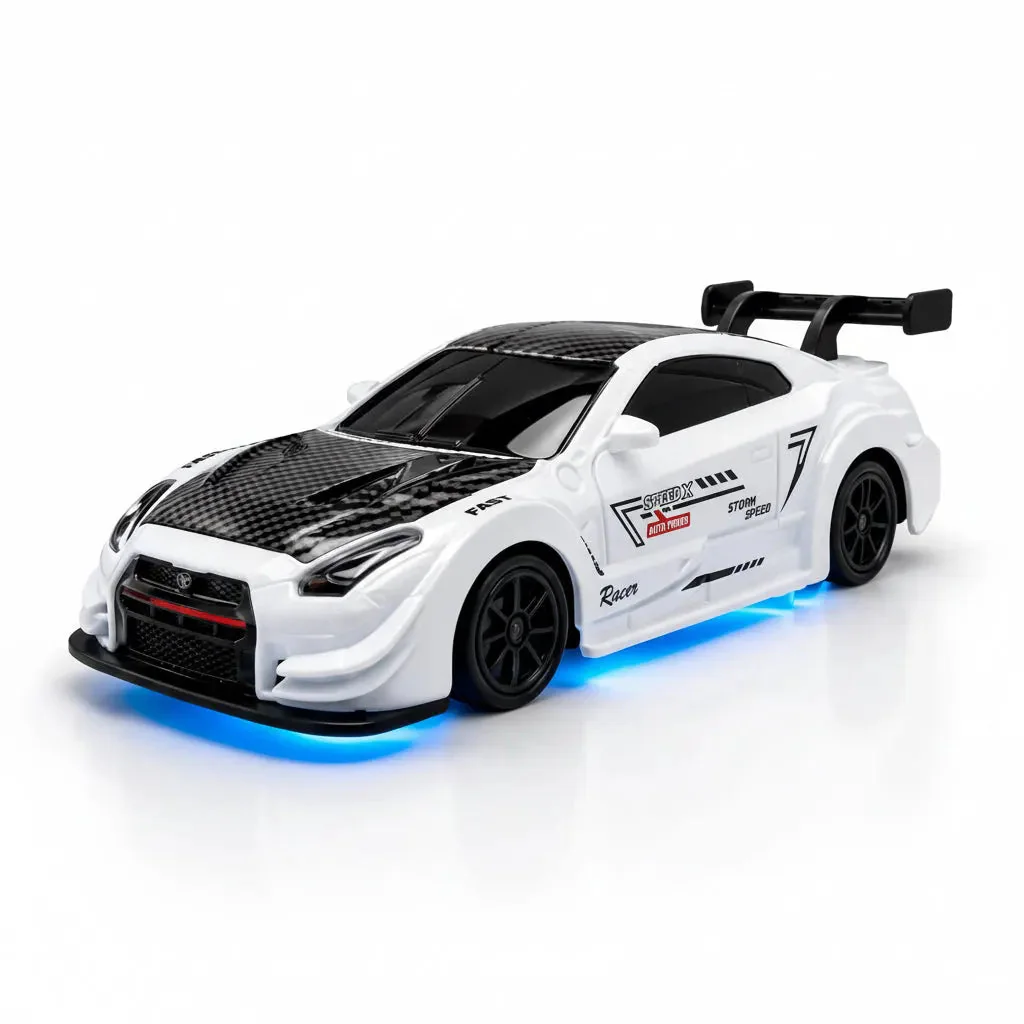 Nissan GTR White RC Car front view