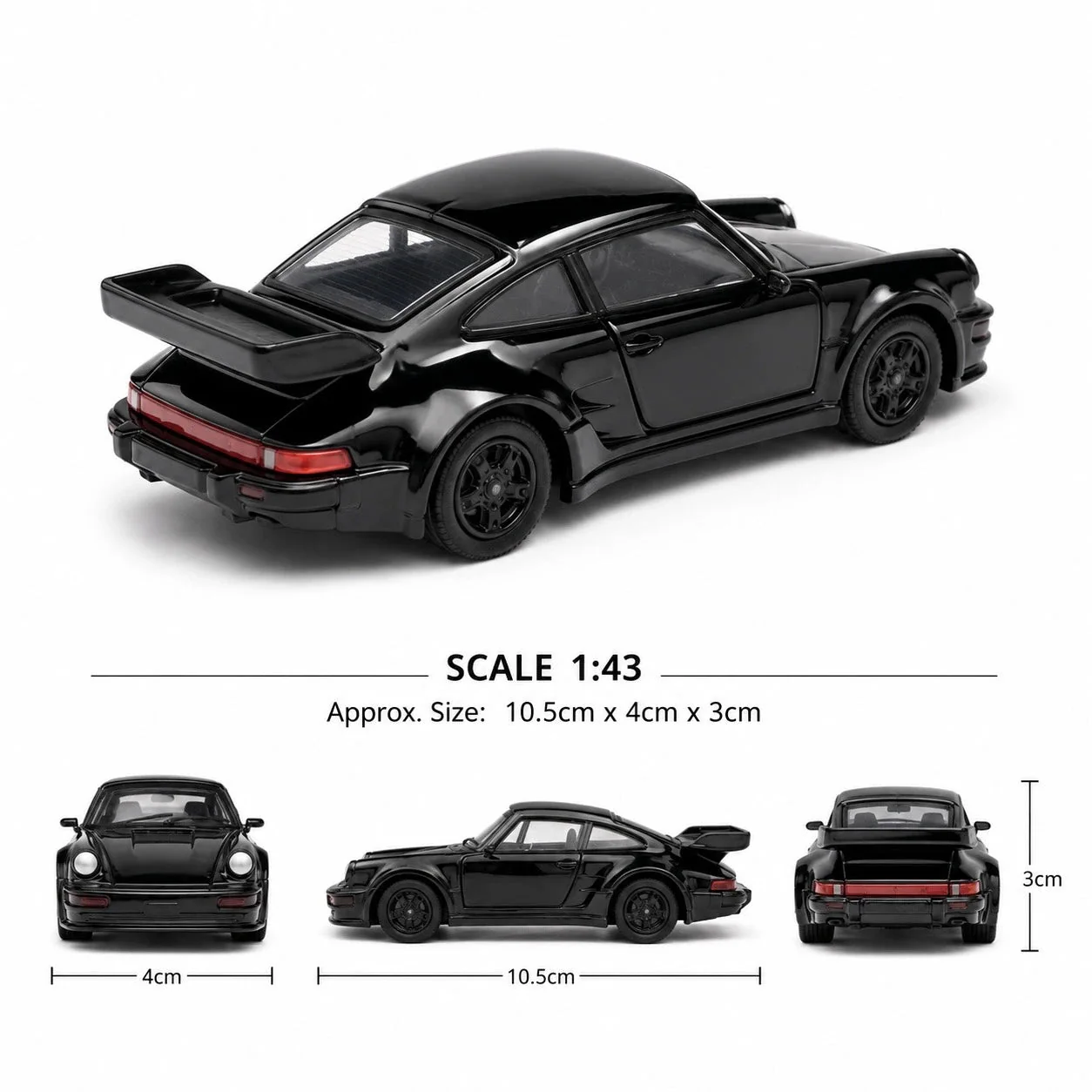 Porsche 1:43 Metal RC Drift Car with Opening Doors package view