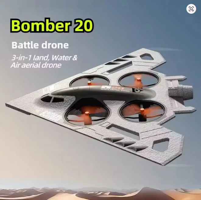 QYRC H20 Water-Land-Air 3-in-1 RC Drone detail view
