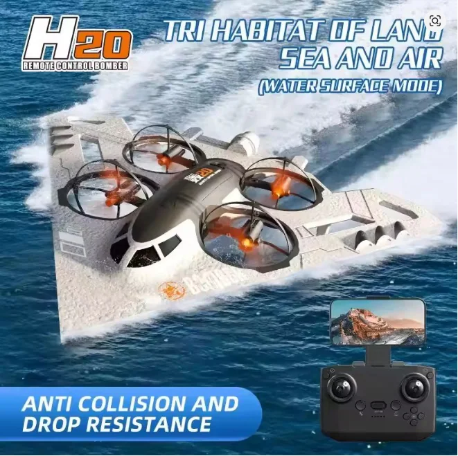 QYRC H20 Water-Land-Air 3-in-1 RC Drone front view