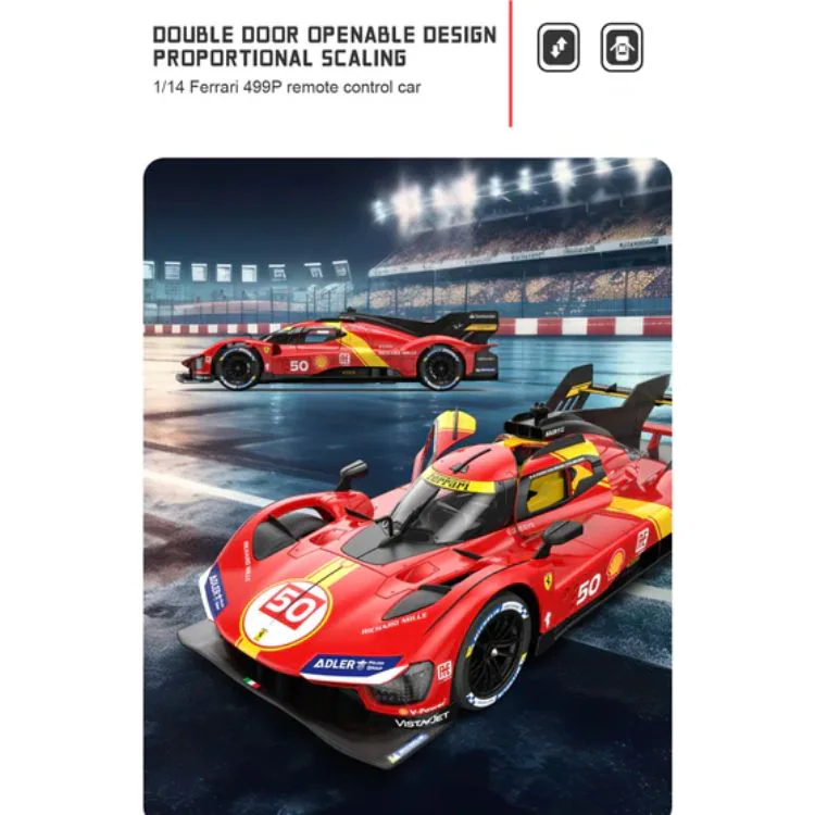 RASTAR 11KM/H 1:14 Ferrari 499P Remote Control Racing Car side view