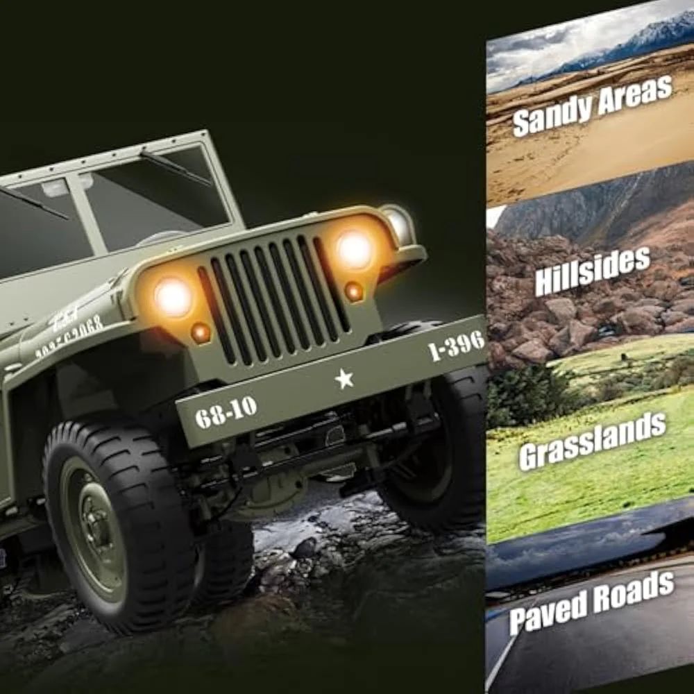 D888 Willys Military Jeep 1:10 4WD RC Rock Crawler detail view