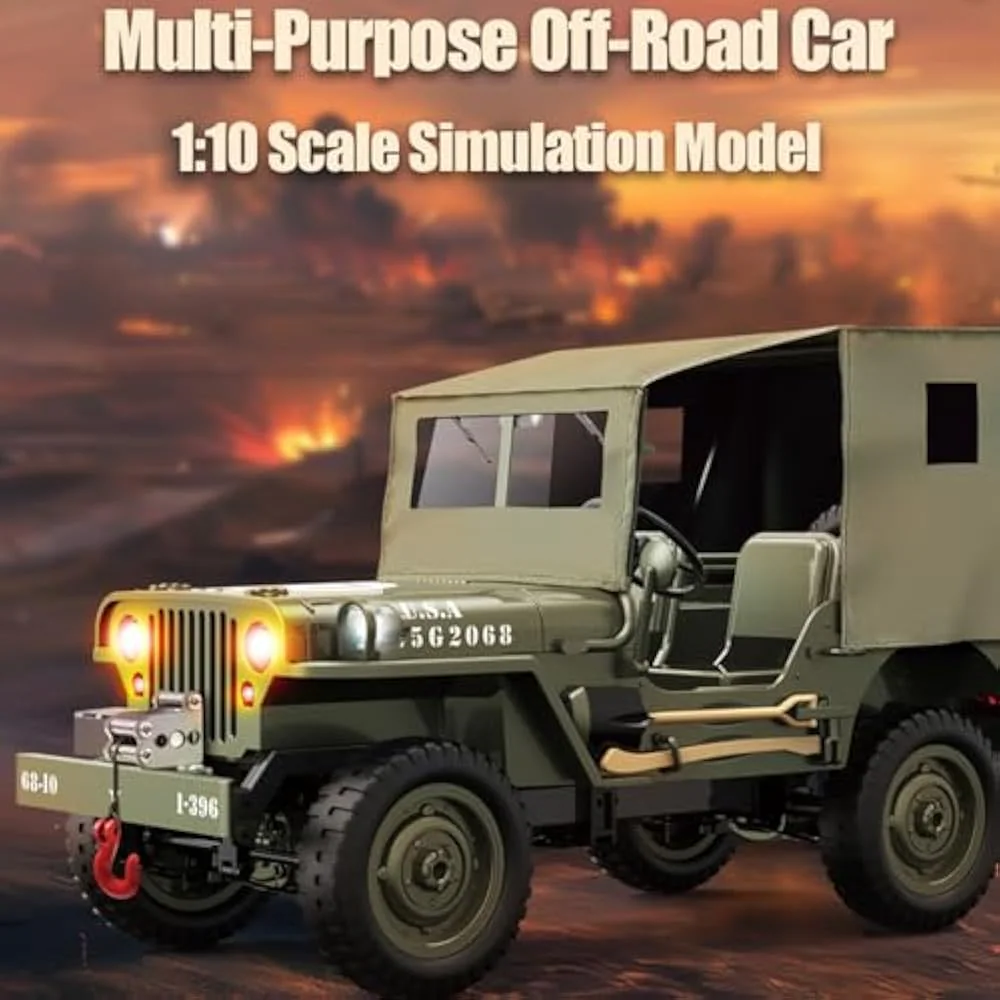 D888 Willys Military Jeep 1:10 4WD RC Rock Crawler side view