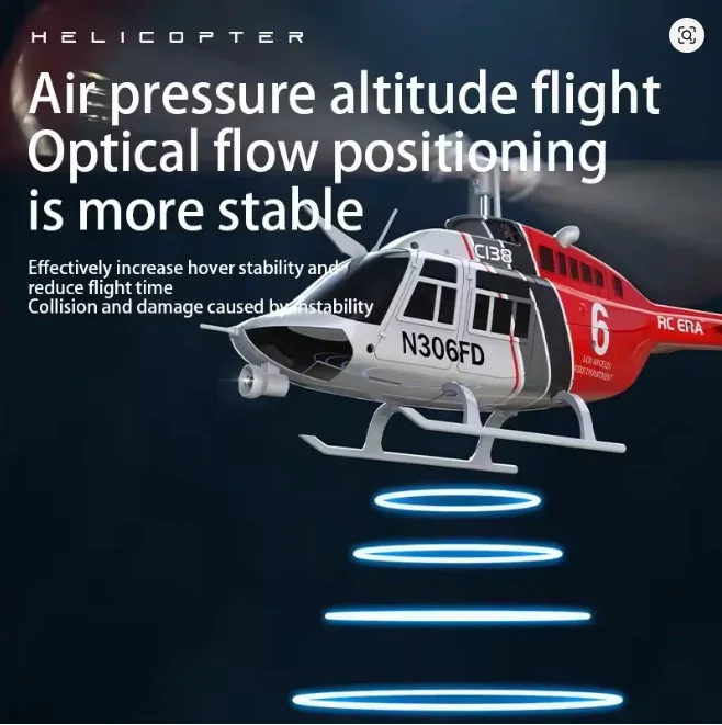 RC ERA C138 Bell 206 1:36 Altitude-Hold RC Helicopter front view