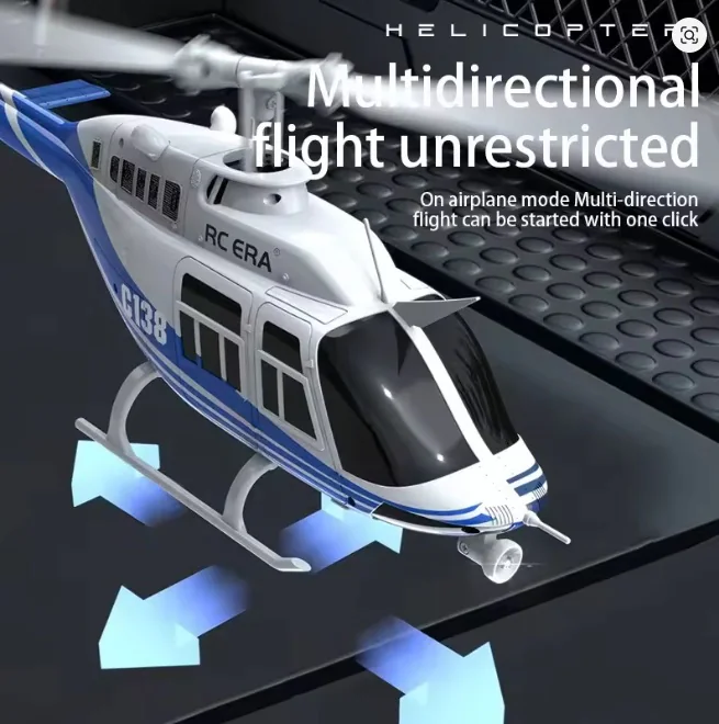 RC ERA C138 Bell 206 1:36 Altitude-Hold RC Helicopter side view