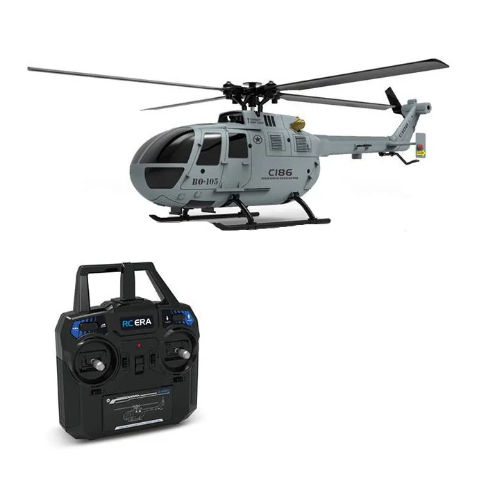 RC ERA C186 BO105 Four-Way Single Propeller Flybarless Helicopter front view