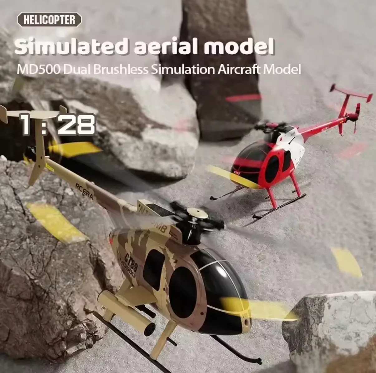 RC ERA C189 MD500 Bird 1:28 Brushless RTF Helicopter front view