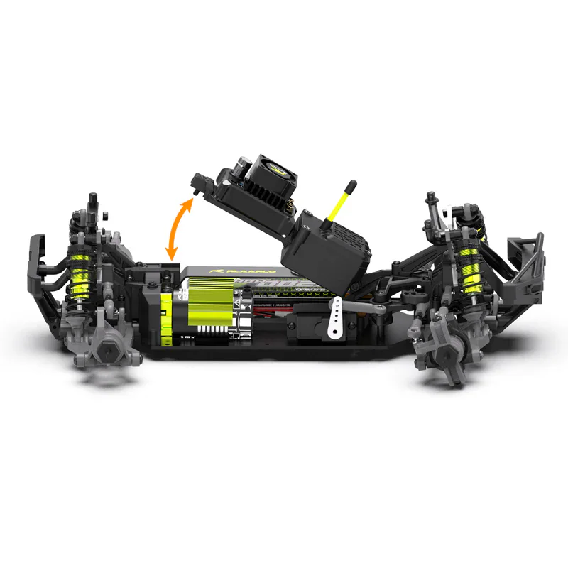 Rlaarlo ROG1 1:14 Metal Brushless Monster Truck - Red detail view