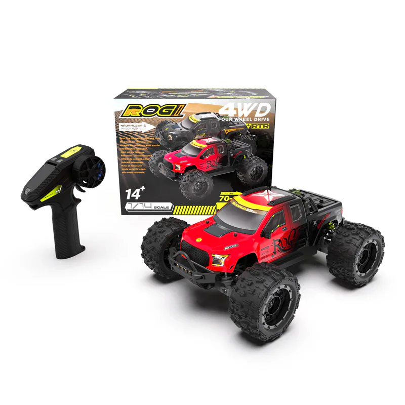 Rlaarlo ROG1 1:14 Metal Brushless Monster Truck - Red front view