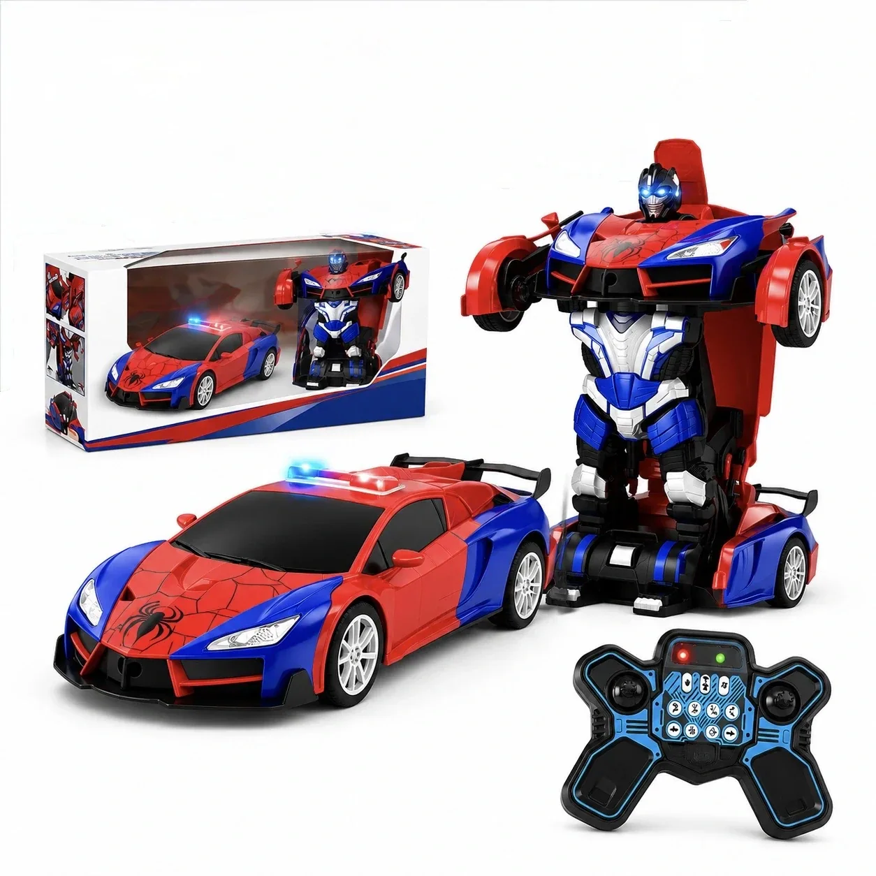Robot Transforming RC Car with Lights & Sound package view