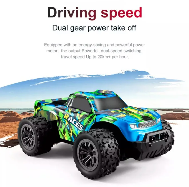 S921 1:20 20KM/H 2.4GHz Off-Road Remote Control Racing Truck detail view