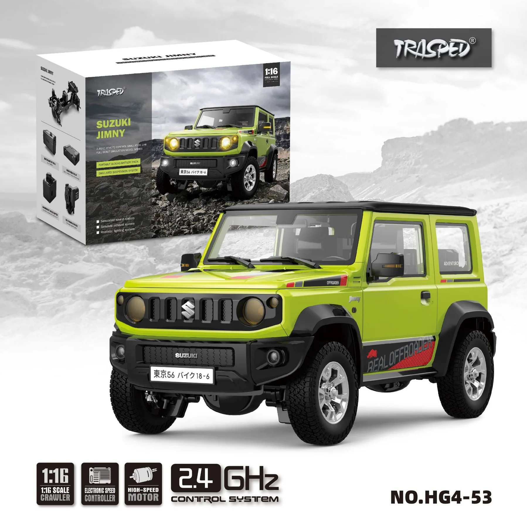 SUZUKI JIMNY 1:16 RC Car front view