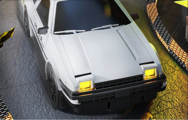 Toyota Sprinter Trueno AE86 Initial D 1:24 Mini RC Car with movable side view