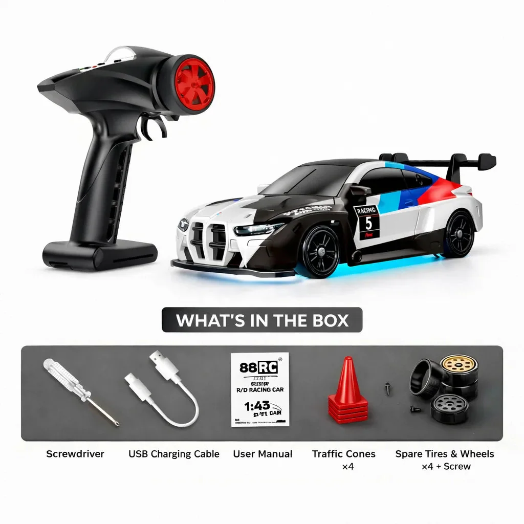 BMW RC Drift Car 1:43 detail view