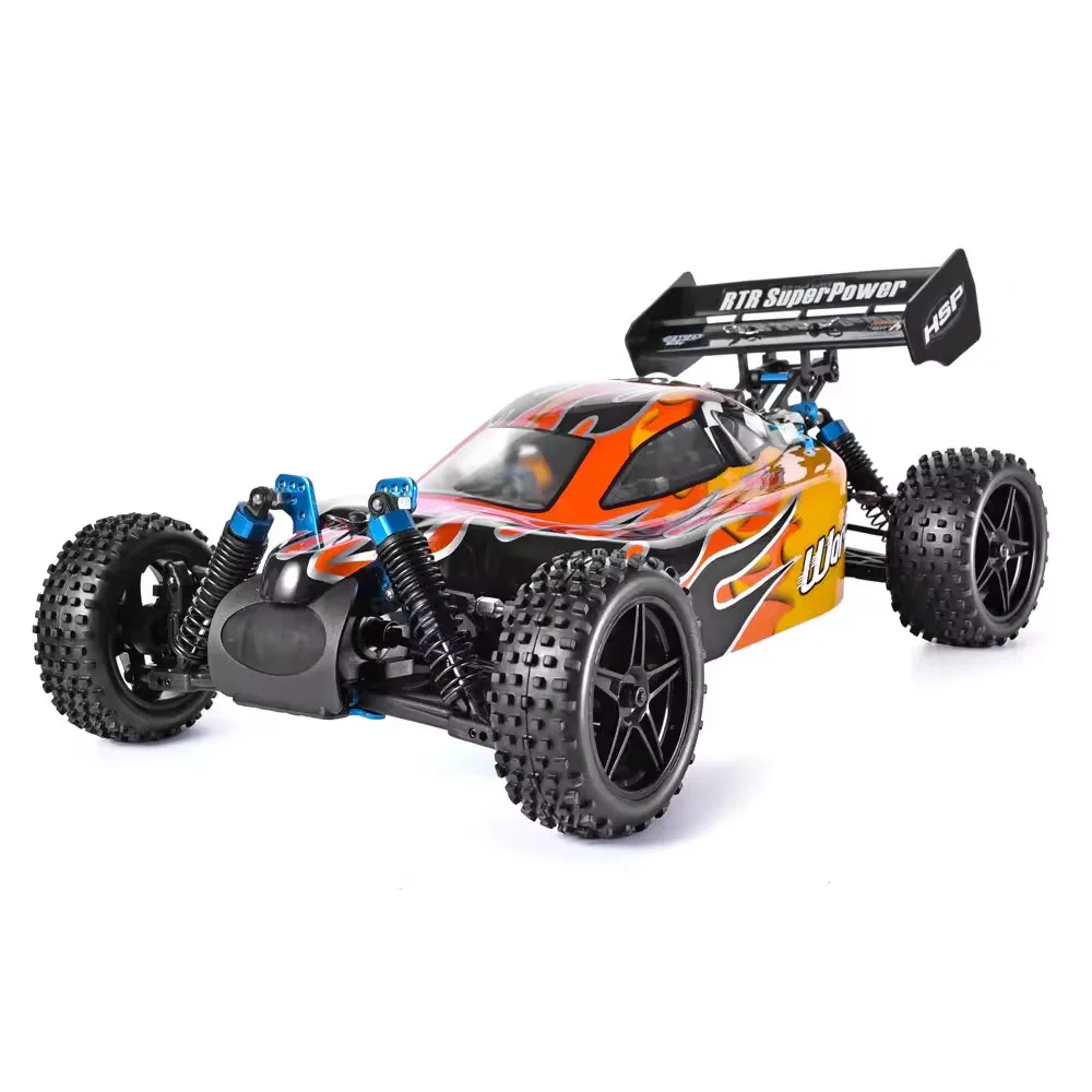1/10 Scale Nitro RC Car – 4WD Oil-Powered Flat Sports Racing Car front view