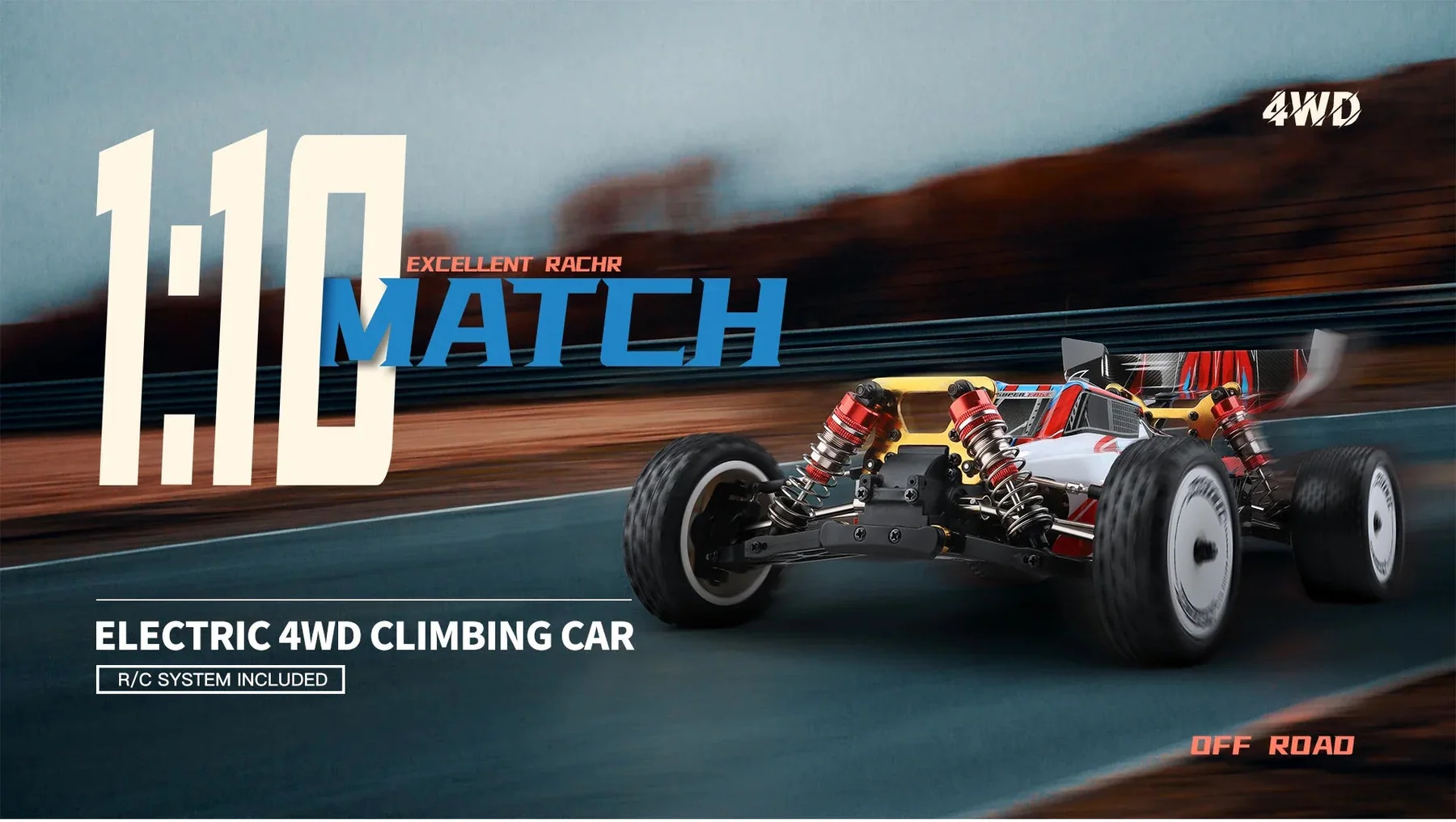 WLtoys 104001 Brushed 45km/h Metal Chassis 4WD Electric High Speed detail view