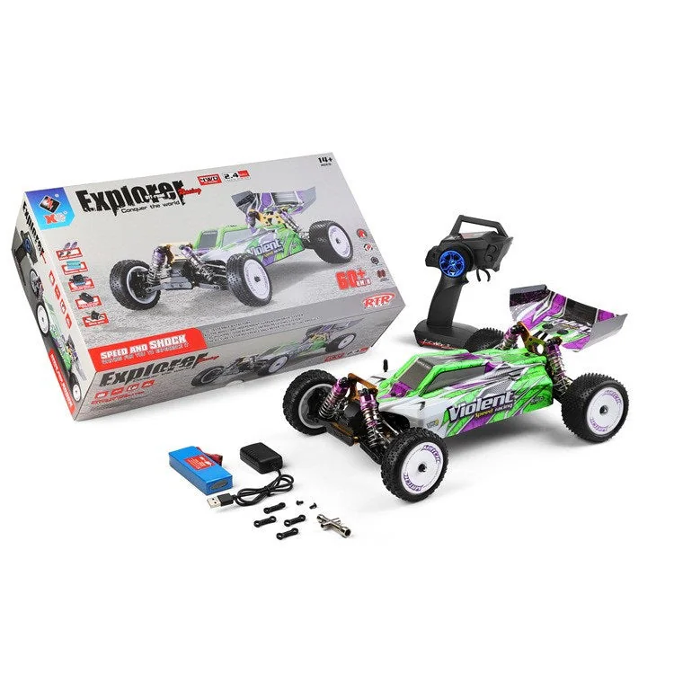 WLtoys 104002 Brushless 60km/h Metal Chassis 4WD Electric High Speed front view