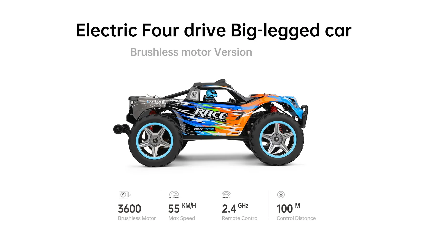 WLtoys 104019 1/10 55km/h 4WD Electric Remote Control Off-road Drift package view
