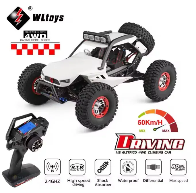 WLtoys 12429 1:12 40km/h 4WD RC Crawler Truck side view