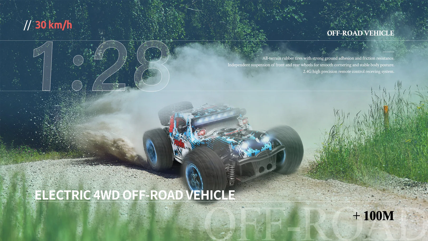 WLtoys 284161 1/28 2.4G 4WD 30km/h Metal Chassis Electric High Speed detail view