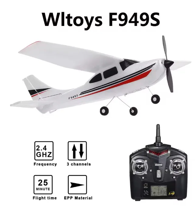 WLtoys F949S 2.4GHz 3CH Cessna RC Airplane front view