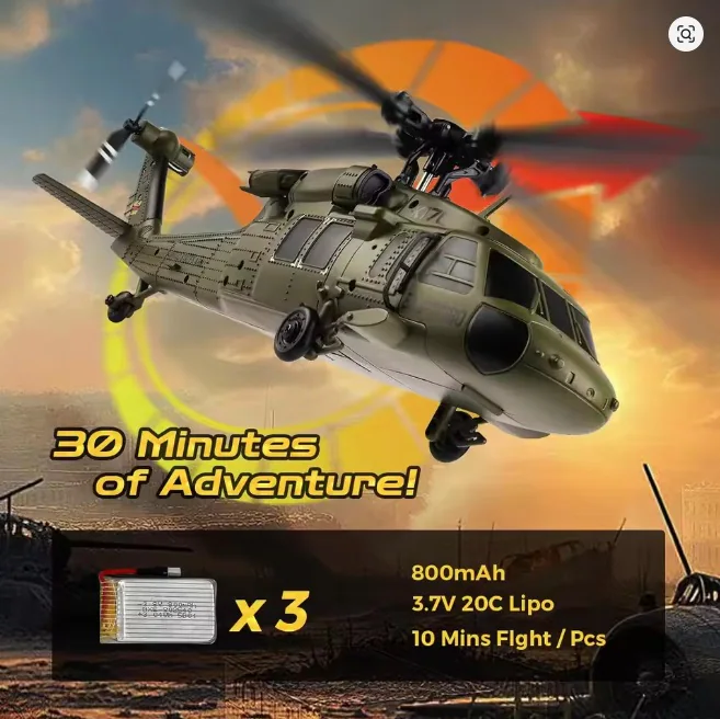 WLtoys K170 UH-60L Black Hawk Brushless RC Helicopter package view