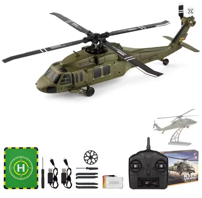 WLtoys K170 UH-60L Black Hawk Brushless RC Helicopter