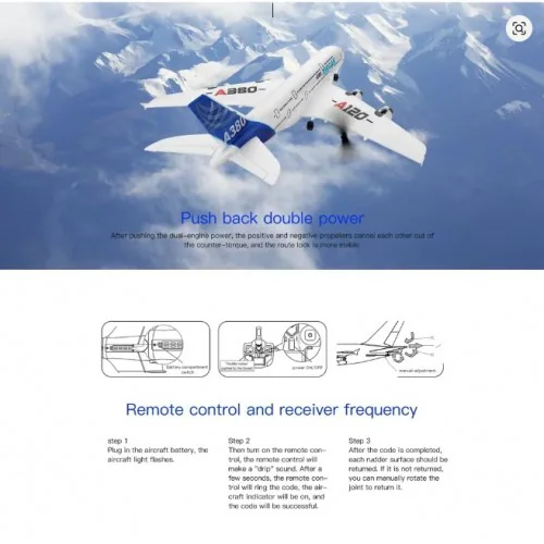 WLtoys XK A120 RC Plane 3CH 2.4G A380 EPP RTF Aircraft package view