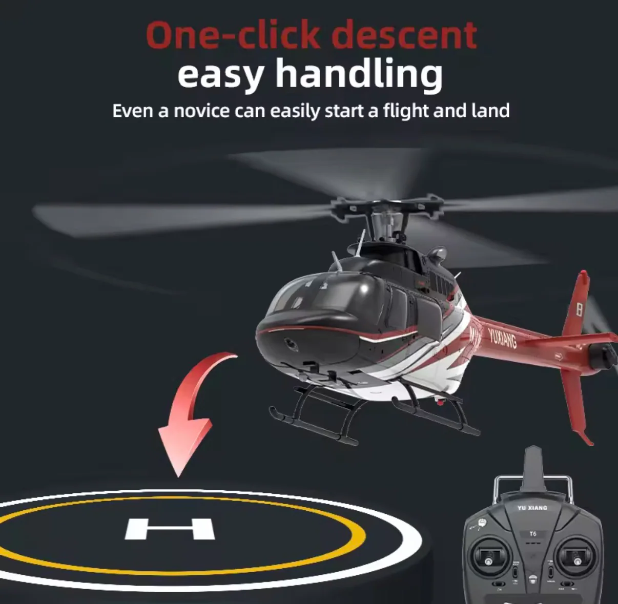 YUXIANG F08 Bell 206 1:34 Brushless 6CH RC Helicopter detail view